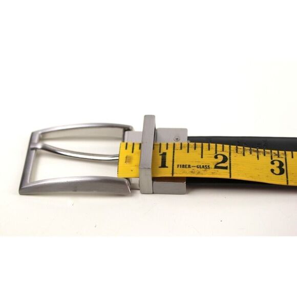 Nordstrom BLACK BROWN REAL LEATHER 1 1/8"Wd REVERSIBLE CASUAL DRESS BELT 38 (13M - Picture 12 of 16